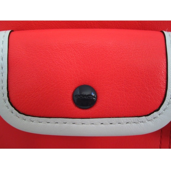 COACH Legacy Archive Coral Wht Zippy Clutch Wallet - Picture 6 of 8